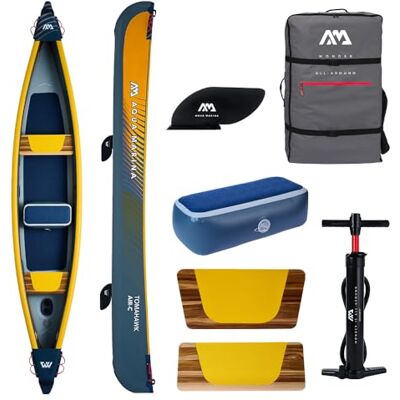 aqua marina Tomahawk -High Pressure Speed Canoe Canoë Gonflable Unisexe, Jaune, L - Publicité aqua marina Tomahawk -High Pressure Speed Canoe Canoë Gonflable Unisexe, Jaune, L - Publicité
