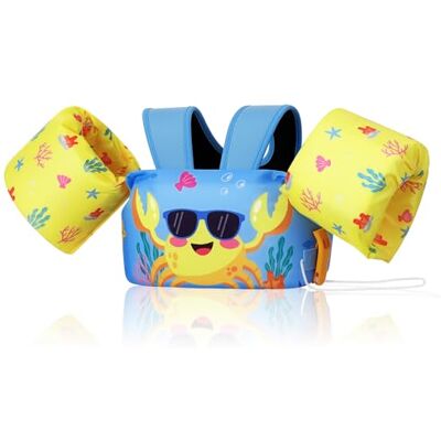 MoKo Gilet Natation Enfant avec Brassards Avec brassards, ajustable, confort optimal, aide à l'apprentissage de la natation, idéal plage et activités aquatiques - Publicité MoKo Gilet Natation Enfant avec Brassards Avec brassards, ajustable, confort optimal, aide à l'apprentissage de la natation, idéal plage et activités aquatiques - Publicité