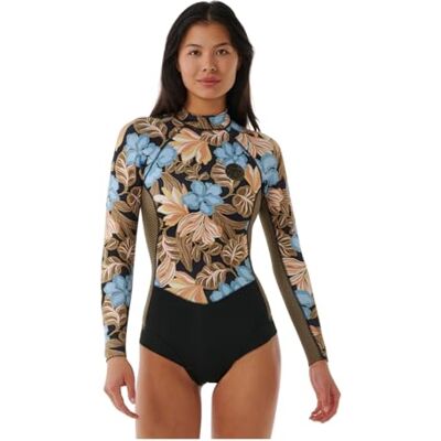 Rip Curl 2024 Femmes G-Bomb 2mm Back Zip Manches Longues Shorty Combinaison Néoprène Black/Olive - Publicité Rip Curl 2024 Femmes G-Bomb 2mm Back Zip Manches Longues Shorty Combinaison Néoprène Black/Olive - Publicité