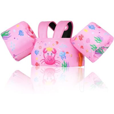 MoKo Gilet Natation Enfant avec Brassards Avec brassards, ajustable, confort optimal, aide à l'apprentissage de la natation, idéal plage et activités aquatiques - Publicité MoKo Gilet Natation Enfant avec Brassards Avec brassards, ajustable, confort optimal, aide à l'apprentissage de la natation, idéal plage et activités aquatiques - Publicité