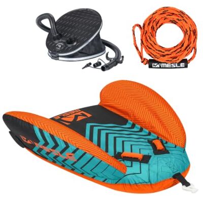 Mesle Pack Bouée Tractée Cruzer avec Corde, 1 Personne, Gonflable Bouée Bateau Nautique - Publicité Mesle Pack Bouée Tractée Cruzer avec Corde, 1 Personne, Gonflable Bouée Bateau Nautique - Publicité
