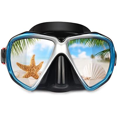 Vision Masque de plongée en apnée, Masque de Natation panoramique HD, Lunettes trempées Anti-buée, Lunettes de plongée, Masque de plongée en apnée pour la plongée en apnée à Sec, Natation (Blue) - Publicité Vision Masque de plongée en apnée, Masque de Natation panoramique HD, Lunettes trempées Anti-buée, Lunettes de plongée, Masque de plongée en apnée pour la plongée en apnée à Sec, Natation (Blue) - Publicité