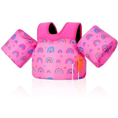 MoKo Gilet Natation Enfant avec Brassards Avec brassards, ajustable, confort optimal, aide à l'apprentissage de la natation, idéal plage et activités aquatiques - Publicité MoKo Gilet Natation Enfant avec Brassards Avec brassards, ajustable, confort optimal, aide à l'apprentissage de la natation, idéal plage et activités aquatiques - Publicité