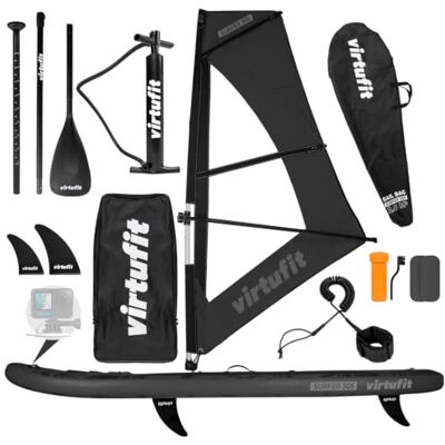 VirtuFit Kit de planche à pagaie gonflable avec pagaie, sac à dos et accessoires pour les loisirs, la tournée et le paddling polyvalent - Publicité VirtuFit Kit de planche à pagaie gonflable avec pagaie, sac à dos et accessoires pour les loisirs, la tournée et le paddling polyvalent - Publicité