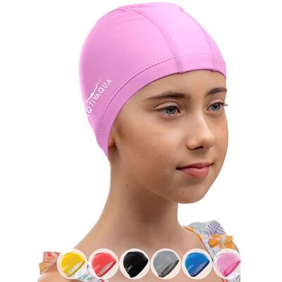 AqtivAqua Bonnet de Bain pour Enfant, Femme et Homme Bonnet de Natation Piscine (Rose, Taille Enfant) - Publicité AqtivAqua Bonnet de Bain pour Enfant, Femme et Homme Bonnet de Natation Piscine (Rose, Taille Enfant) - Publicité