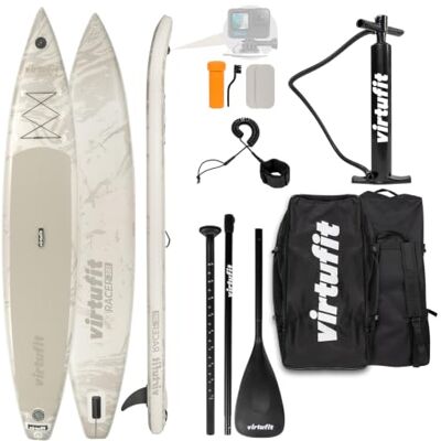 VirtuFit Kit de planche à pagaie gonflable avec pagaie, sac à dos et accessoires pour les loisirs, la tournée et le paddling polyvalent - Publicité VirtuFit Kit de planche à pagaie gonflable avec pagaie, sac à dos et accessoires pour les loisirs, la tournée et le paddling polyvalent - Publicité