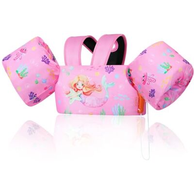 MoKo Gilet Natation Enfant avec Brassards Avec brassards, ajustable, confort optimal, aide à l'apprentissage de la natation, idéal plage et activités aquatiques - Publicité MoKo Gilet Natation Enfant avec Brassards Avec brassards, ajustable, confort optimal, aide à l'apprentissage de la natation, idéal plage et activités aquatiques - Publicité