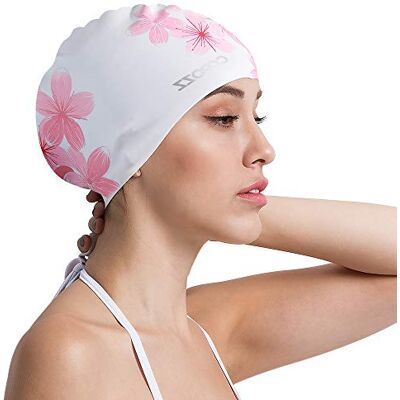COPOZZ Bonnet de Bain Adulte Unisexe imperméable pour Homme et Femme Cheveux Longs en Silicone Bonnet de Bain pour Hommes et Femmes (Cerise) - Publicité COPOZZ Bonnet de Bain Adulte Unisexe imperméable pour Homme et Femme Cheveux Longs en Silicone Bonnet de Bain pour Hommes et Femmes (Cerise) - Publicité