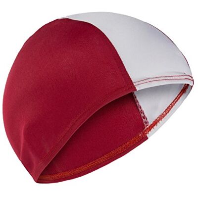 Fashy Bonnet de bain en tissu pour adultes et enfants, Rosso/Bianco - Publicité Fashy Bonnet de bain en tissu pour adultes et enfants, Rosso/Bianco - Publicité