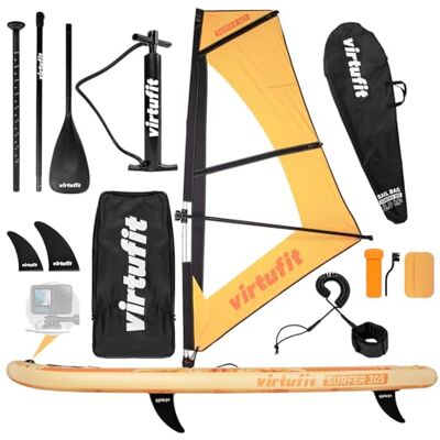 VirtuFit - Surfer 305 - Orange - Windsurfable - SUP board - Publicité VirtuFit - Surfer 305 - Orange - Windsurfable - SUP board - Publicité