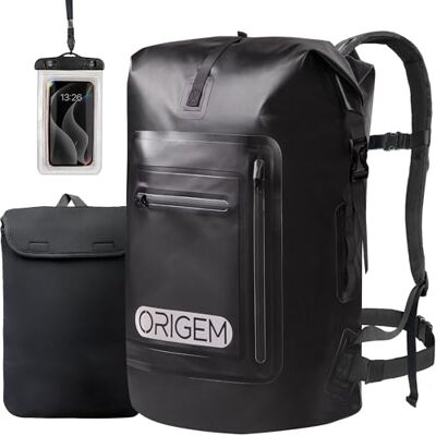 Origem Sac à Dos Étanche Nautique 35L 55L 85L pour Kayak Pêche Bateau Panneau dorsal rembourré, bretelles confortables, sacoche Ordinateur Portable, sac étanche nautique pour voyage et plein air - Publicité Origem Sac à Dos Étanche Nautique 35L 55L 85L pour Kayak Pêche Bateau Panneau dorsal rembourré, bretelles confortables, sacoche Ordinateur Portable, sac étanche nautique pour voyage et plein air - Publicité