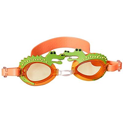 Best Sport Crocodile Lunettes de Natation Orange/Vert - Publicité Best Sport Crocodile Lunettes de Natation Orange/Vert - Publicité