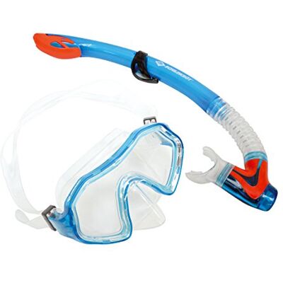 Schildkröt Set de Plongée Barbados pour Enfants, 2 Pièces Masque, Tuba, Silicone de Haute Qualité, Design Moderne, Ajustement Parfait, sous un Blister, 940011, o.G. Publicité Schildkröt Set de Plongée Barbados pour Enfants, 2 Pièces Masque, Tuba, Silicone de Haute Qualité, Design Moderne, Ajustement Parfait, sous un Blister, 940011, o.G. Publicité
