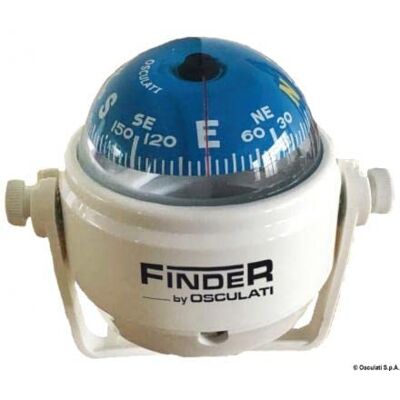 OSCULATI Compas Finder 2 avec étrier Blanc/Bleu - Publicité OSCULATI Compas Finder 2 avec étrier Blanc/Bleu - Publicité