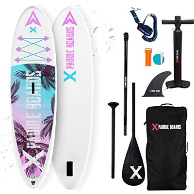 X-paddleboards Pack Stand up Paddle Gonflable Enfant Fille Pinky-X 280 x 76 x 10cm - Publicité X-paddleboards Pack Stand up Paddle Gonflable Enfant Fille Pinky-X 280 x 76 x 10cm - Publicité