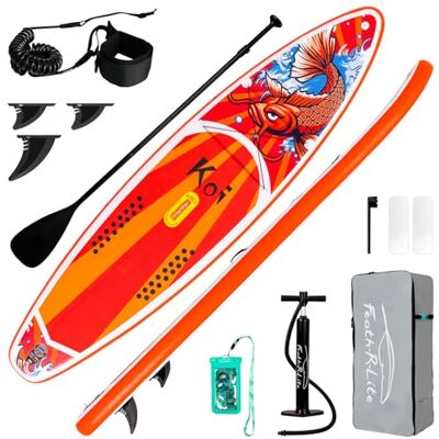 FunWater Planche de Surf Gonflable Accessoire Complet Pagaie réglable,Pompe,Sac à Dos de Voyage,Laisse de sécurité,Étui étanche - Publicité FunWater Planche de Surf Gonflable Accessoire Complet Pagaie réglable,Pompe,Sac à Dos de Voyage,Laisse de sécurité,Étui étanche - Publicité