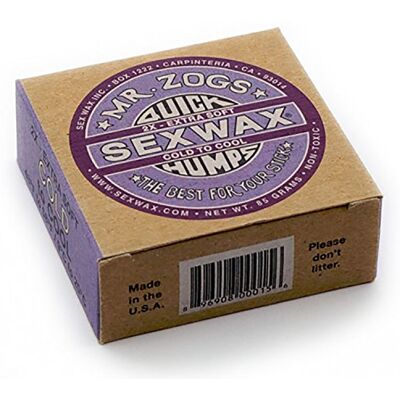 Mr Zogs Sex Wax Sex Wax Mr Zogs Quick Humps Cire de Surf Chaude Froide - Publicité Mr Zogs Sex Wax Sex Wax Mr Zogs Quick Humps Cire de Surf Chaude Froide - Publicité