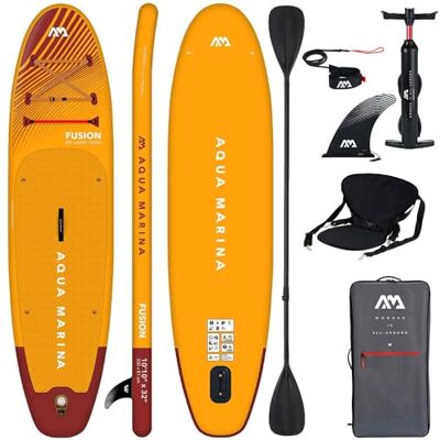 Aqua Marina Fusion 2019 Planche Gonflable avec sicge Kayak et Double pagaie 315 x 76 x 15 cm - Publicité Aqua Marina Fusion 2019 Planche Gonflable avec sicge Kayak et Double pagaie 315 x 76 x 15 cm - Publicité