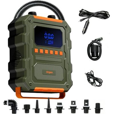 Origem Gonfleur Paddle Électrique 60 PSI Rechargeable, Batterie 20800 mAh Pompe SUP avec 10 embouts, gonflage et dégonflage en 4 min, pour planche paddle, kayak, bateau, tente et pneus - Publicité Origem Gonfleur Paddle Électrique 60 PSI Rechargeable, Batterie 20800 mAh Pompe SUP avec 10 embouts, gonflage et dégonflage en 4 min, pour planche paddle, kayak, bateau, tente et pneus - Publicité