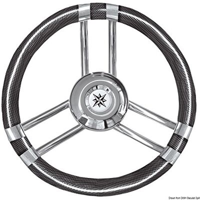 OSCULATI Volant C Carbon-Look Carbone/INOX 350 mm - Publicité OSCULATI Volant C Carbon-Look Carbone/INOX 350 mm - Publicité