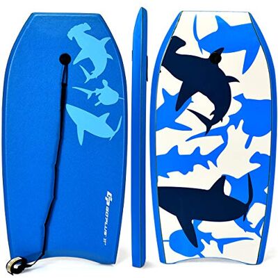 COSTWAY Planche de Bodyboard Surf 41” en XPE et HDPE avec Sangle de 90 CM, Arrière en Forme de Croissant Idéal pour Surffeur Plus de 14 Ans Capacité de Charge 85KG 105 x 51 x 6 CM (Requin) - Publicité COSTWAY Planche de Bodyboard Surf 41” en XPE et HDPE avec Sangle de 90 CM, Arrière en Forme de Croissant Idéal pour Surffeur Plus de 14 Ans Capacité de Charge 85KG 105 x 51 x 6 CM (Requin) - Publicité
