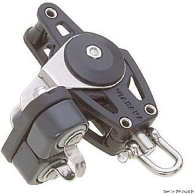 Nautica - Bozzello 1 puleggia B - composite - léger - Pulley - Publicité Nautica - Bozzello 1 puleggia B - composite - léger - Pulley - Publicité