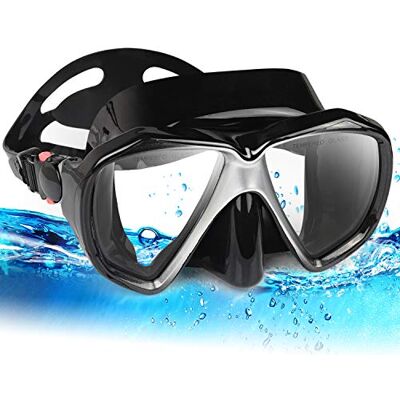 Vision Masque de plongée,180°View HD Masque de Snorkeling/Plongée, Anti-Buée Lunettes de plongée et Anti-Fuite Masque de plongée en apnée Set de Plongée pour Adultes et Enfants (Black) - Publicité Vision Masque de plongée,180°View HD Masque de Snorkeling/Plongée, Anti-Buée Lunettes de plongée et Anti-Fuite Masque de plongée en apnée Set de Plongée pour Adultes et Enfants (Black) - Publicité