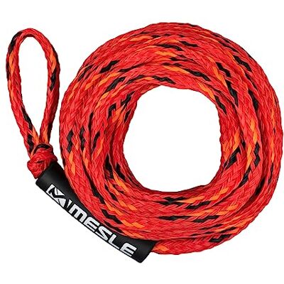 Mesle 3P 55' Corde de remorquage pour bouée tractée et Sports Nautiques, avec Flotteur, Corde de remorquage pour 3 Personnes, Longueur 16.8 m - Publicité Mesle 3P 55' Corde de remorquage pour bouée tractée et Sports Nautiques, avec Flotteur, Corde de remorquage pour 3 Personnes, Longueur 16.8 m - Publicité