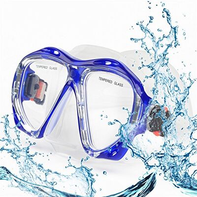 Vision Masque de plongée en apnée, Masque de Natation panoramique HD, Lunettes trempées Anti-buée, Lunettes de plongée, Masque de plongée en apnée pour la plongée en apnée à Sec, Natation (Clear Blue) - Publicité Vision Masque de plongée en apnée, Masque de Natation panoramique HD, Lunettes trempées Anti-buée, Lunettes de plongée, Masque de plongée en apnée pour la plongée en apnée à Sec, Natation (Clear Blue) - Publicité