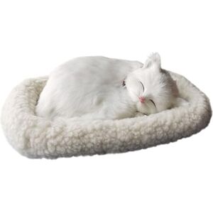 Suxdlan Chat réaliste, Jouet interactif pour Dormir et Respirer avec Tapis, Animaux en Peluche accompagnés pour Enfants, Adultes, Blanc - Publicité Suxdlan Chat réaliste, Jouet interactif pour Dormir et Respirer avec Tapis, Animaux en Peluche accompagnés pour Enfants, Adultes, Blanc - Publicité