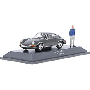 Schuco Compatible avec Porsche 911 S Coupe 1971 gris avec figurine modèle voiture 1:43 - Publicité