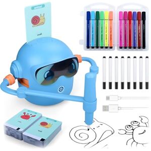 MMOBIEL Robot de Dessin pour Enfants Pictobot Jouet Éducatif Interactif avec 100 Cartes de Dessin, Guide Vocal, 12 Feutres Colorés & Batterie USB-C – Cadeau pour Filles, Garçons 3 à 9 Ans – Bleu - Publicité MMOBIEL Robot de Dessin pour Enfants Pictobot Jouet Éducatif Interactif avec 100 Cartes de Dessin, Guide Vocal, 12 Feutres Colorés & Batterie USB-C – Cadeau pour Filles, Garçons 3 à 9 Ans – Bleu - Publicité