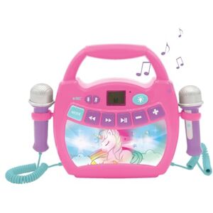 Lexibook Licorne Lecteur Musical karaoké Portable pour Enfants – Micros, Effets Lumineux, Bluetooth, Enregistrement/Changement de Voix, Batteries Rechargeables, Rose, MP320UNIZLXB - Publicité Lexibook Licorne Lecteur Musical karaoké Portable pour Enfants – Micros, Effets Lumineux, Bluetooth, Enregistrement/Changement de Voix, Batteries Rechargeables, Rose, MP320UNIZLXB - Publicité
