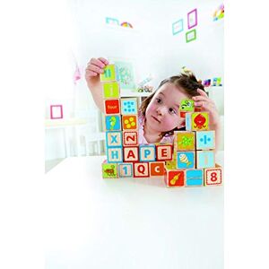 Hape E0419 Formes À Trier Et À Empiler Alphabet en Cubes - Publicité