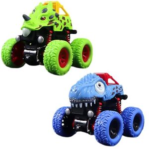 YSDYY Lot de 2 jouets de voiture dinosaure, camion monstre roue de feu pour enfants, petit cadeau pour enfants, jouet dinosaure, convient aux enfants à partir de 3 ans (vert, bleu) - Publicité YSDYY Lot de 2 jouets de voiture dinosaure, camion monstre roue de feu pour enfants, petit cadeau pour enfants, jouet dinosaure, convient aux enfants à partir de 3 ans (vert, bleu) - Publicité