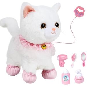 Hbbgdiy Jouet interactif pour Chat Robot pour Enfants, Chaton Parlant et activé par la Voix et Le Toucher, avec Laisse télécommandée, Jouets pour Chat Mignons pour garçons Filles, Anniversaire, Jeu e - Publicité Hbbgdiy Jouet interactif pour Chat Robot pour Enfants, Chaton Parlant et activé par la Voix et Le Toucher, avec Laisse télécommandée, Jouets pour Chat Mignons pour garçons Filles, Anniversaire, Jeu e - Publicité