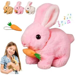 EHOTER Jouet Interactif Lapin De Pâques, Lapin Sautant Jouet De Lapin Interactif Réaliste Lapin Sauteur Et Tressaillement, Cadeaux De Pâques pour Enfants (Rose) - Publicité EHOTER Jouet Interactif Lapin De Pâques, Lapin Sautant Jouet De Lapin Interactif Réaliste Lapin Sauteur Et Tressaillement, Cadeaux De Pâques pour Enfants (Rose) - Publicité