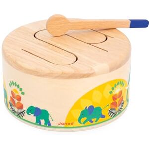 Janod Drum Gioia Tambour en Bois FSC + Baguette Jouet d'Imitation et d'Éveil Musical Peinture à l'eau Dès 18 Mois,J07650 - Publicité Janod Drum Gioia Tambour en Bois FSC + Baguette Jouet d'Imitation et d'Éveil Musical Peinture à l'eau Dès 18 Mois,J07650 - Publicité