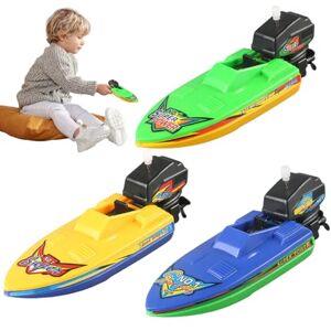 Faticenic Bateau Jouet, Bateau à Moteur Flottant en Plastique 3 pièces, Jouet de Bain pour Jeux d'eau dans la Baignoire, de Bain à remontage sûr et Amusant pour Enfants 3 Ans et Plus, Bateaux - Publicité Faticenic Bateau Jouet, Bateau à Moteur Flottant en Plastique 3 pièces, Jouet de Bain pour Jeux d'eau dans la Baignoire, de Bain à remontage sûr et Amusant pour Enfants 3 Ans et Plus, Bateaux - Publicité