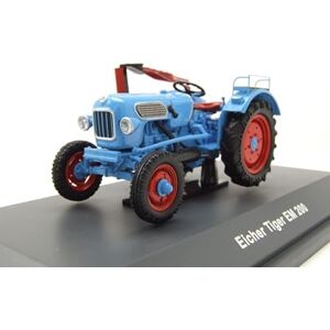 Schuco Compatible avec les tracteurs Eicher Tiger EM 200 avec tondeuse bleue modèle voiture 1:43 - Publicité