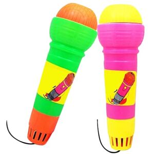 Cndiyald Microphones Echo drôles 2 pièces, Micro Jouet en Plastique, Micro Echo Magique Pratique pour Les remises de diplômes d'anniversaire d'enfants (Couleur aléatoire) - Publicité Cndiyald Microphones Echo drôles 2 pièces, Micro Jouet en Plastique, Micro Echo Magique Pratique pour Les remises de diplômes d'anniversaire d'enfants (Couleur aléatoire) - Publicité