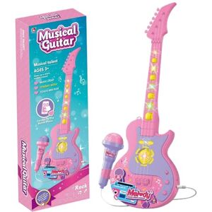 Xoeryoy Ensemble Guitare et Microphone pour Enfants avec Musique et lumière Guitare Microphone 2 en 1 pour Enfants en Bas âge - Publicité Xoeryoy Ensemble Guitare et Microphone pour Enfants avec Musique et lumière Guitare Microphone 2 en 1 pour Enfants en Bas âge - Publicité