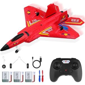 Henakmsl Avion Télécommandé FX22, 3CH avec Lumières Colorées, 2.4 GHz pour Débutants/Enfants/Adultes, Jouet Avion Recharge USB, Rouge - Publicité Henakmsl Avion Télécommandé FX22, 3CH avec Lumières Colorées, 2.4 GHz pour Débutants/Enfants/Adultes, Jouet Avion Recharge USB, Rouge - Publicité