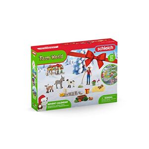 Schleich 98983 Calendrier de l'avent Farm World 2023 FR-IT, dès 3 Ans, Farm World Coffret, 24 pièces - Publicité