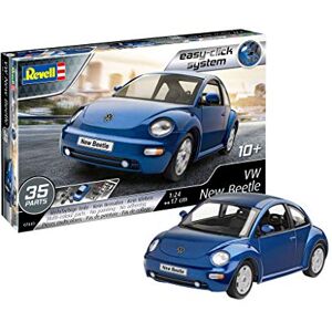 Revell Easy Click System Construire VW New Beetle-échelle 1/24-niveau 2/5 Volkswagen Maquette, 07643, Bleu - Publicité