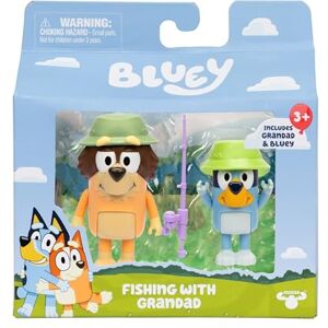 Bluey Pack de 2 Figurines - Pêche avec Grand-père - Recréez des scènes - Publicité Bluey Pack de 2 Figurines - Pêche avec Grand-père - Recréez des scènes - Publicité