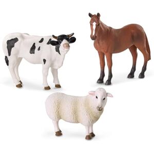 Terra by Battat Lot de 3 figurines d'animaux de la ferme réalistes | Includes 1 pig, 1 donkey, and 1 Holstein cow with realistic colors and natural poses for pretend play, dioramas, 3+ Years Terra by Battat Lot de 3 figurines d'animaux de la ferme réalistes | Includes 1 pig, 1 donkey, and 1 Holstein cow with realistic colors and natural poses for pretend play, dioramas, 3+ Years