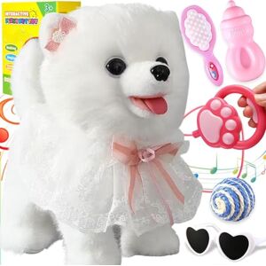 Marsjoy Chien Samoyède interactif et Musical Qui aboie et Marche, répète ce Que Vous Dites, Langue réaliste, Queue Qui remue, Jouet télécommandé pour Enfants, Cadeau d'anniversaire pour Filles et garçons. Publicité Marsjoy Chien Samoyède interactif et Musical Qui aboie et Marche, répète ce Que Vous Dites, Langue réaliste, Queue Qui remue, Jouet télécommandé pour Enfants, Cadeau d'anniversaire pour Filles et garçons. Publicité
