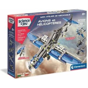 Clementoni 52225 Science et Jeu Mon Atelier de Mécanique Avions et Hélicoptères Jeu de Construction et Création pour Enfants Dès 8 Ans et Plus 10 Modèles Réalisables - Publicité Clementoni 52225 Science et Jeu Mon Atelier de Mécanique Avions et Hélicoptères Jeu de Construction et Création pour Enfants Dès 8 Ans et Plus 10 Modèles Réalisables - Publicité