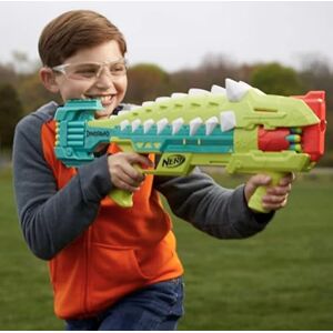 Nerf DinoSquad Armorstrike Blaster à fléchettes, Barillet Rotatif 8 fléchettes, poignée, 16 fléchettes Elite, Design d'ankylosaure - Publicité Nerf DinoSquad Armorstrike Blaster à fléchettes, Barillet Rotatif 8 fléchettes, poignée, 16 fléchettes Elite, Design d'ankylosaure - Publicité